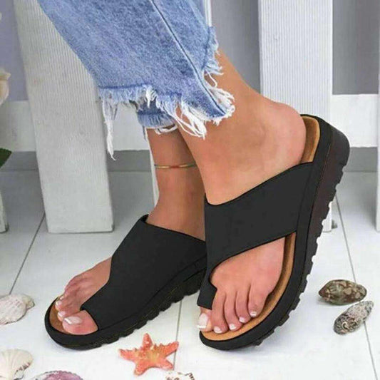 Womens Roman Leather Slippers