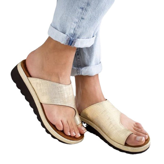Womens Roman Leather Slippers