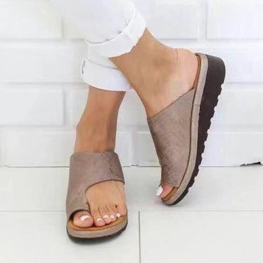 Womens Roman Leather Slippers