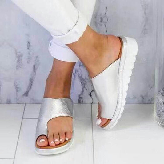Womens Roman Leather Slippers