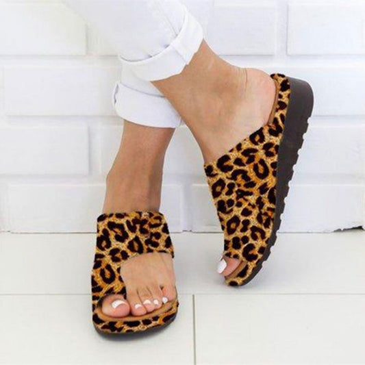 Womens Roman Leather Slippers