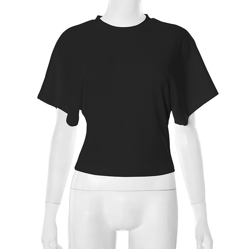 Womens Round Neck Short Sleeve Shirt