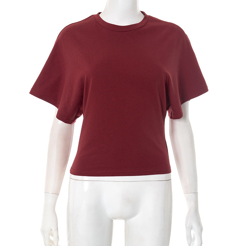Womens Round Neck Short Sleeve Shirt