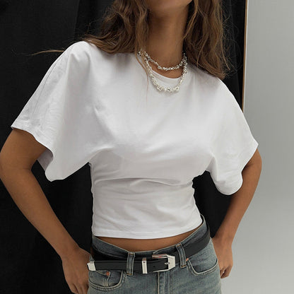 Womens Round Neck Short Sleeve Shirt
