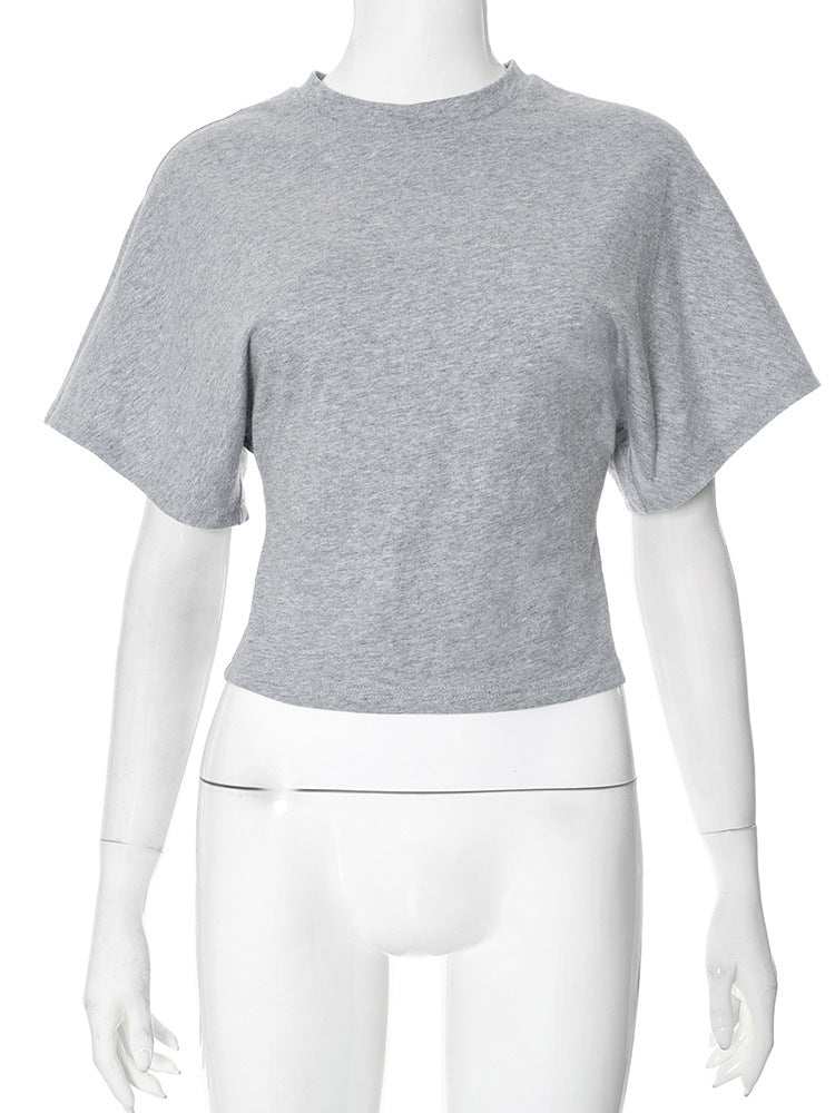Womens Round Neck Short Sleeve Shirt