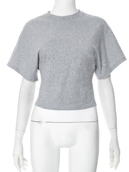 Womens Round Neck Short Sleeve Shirt