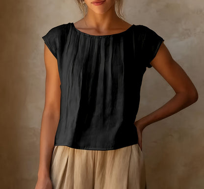 Womens Round Neck Sleeveless Blouse
