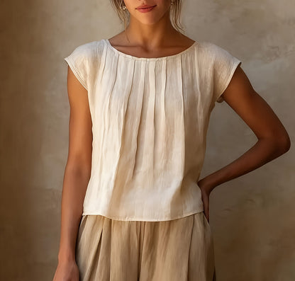 Womens Round Neck Sleeveless Blouse