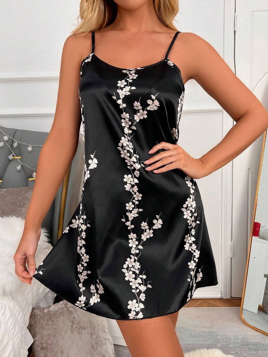 Womens Satin Backless Nightgown