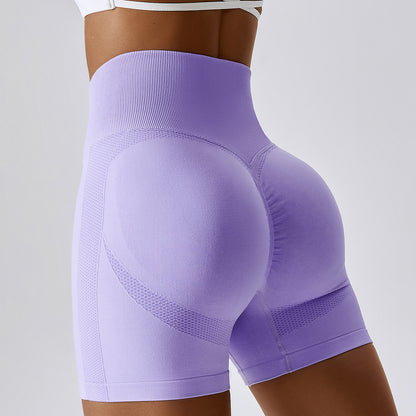 Womens Seamless High Waist Yoga Shorts