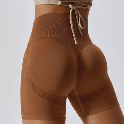 Womens Seamless High Waist Yoga Shorts