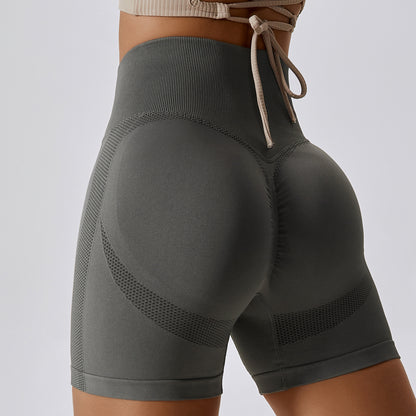 Womens Seamless High Waist Yoga Shorts