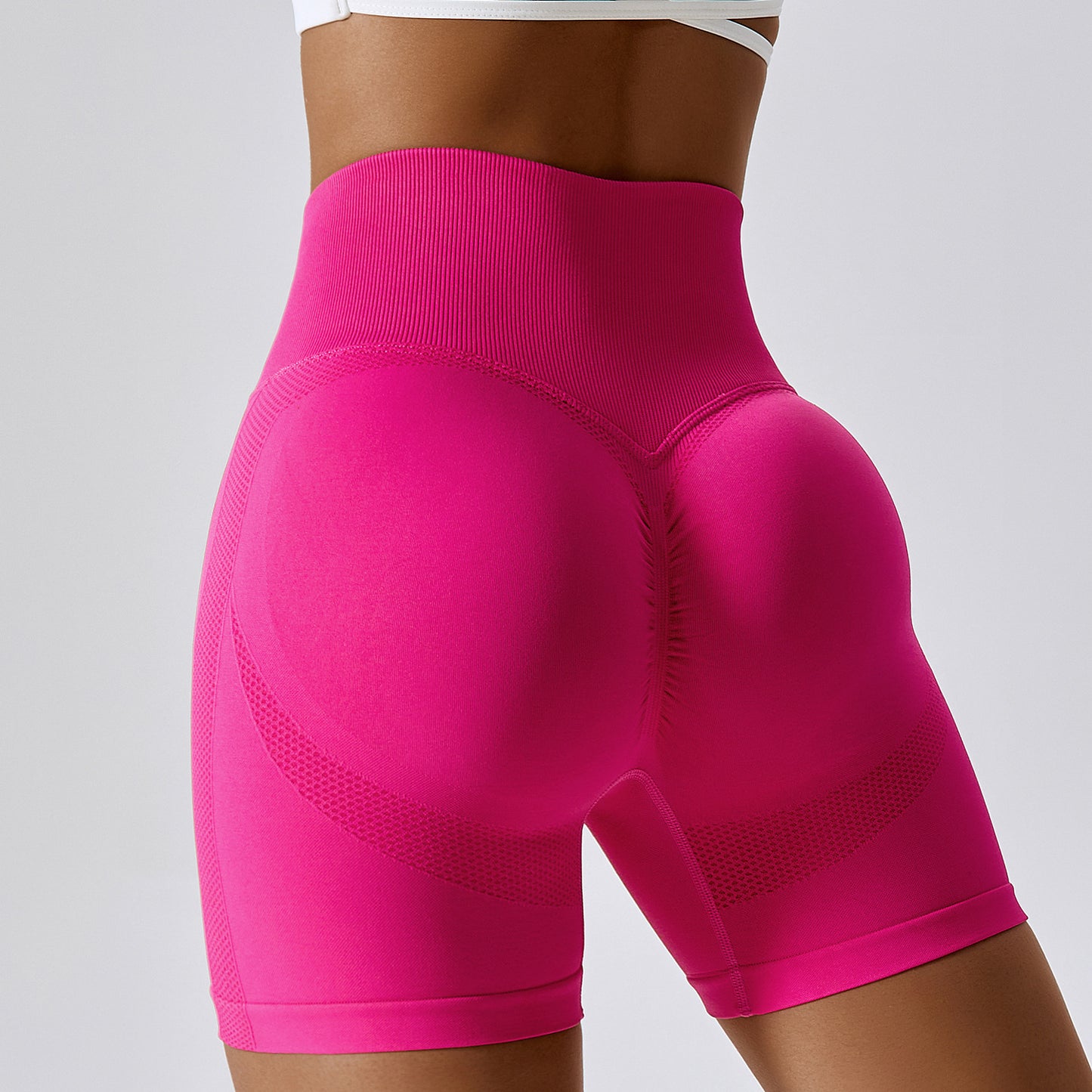 Womens Seamless High Waist Yoga Shorts
