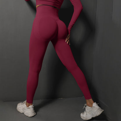 Womens Seamless Yoga Trousers High Waist Fitness Pants