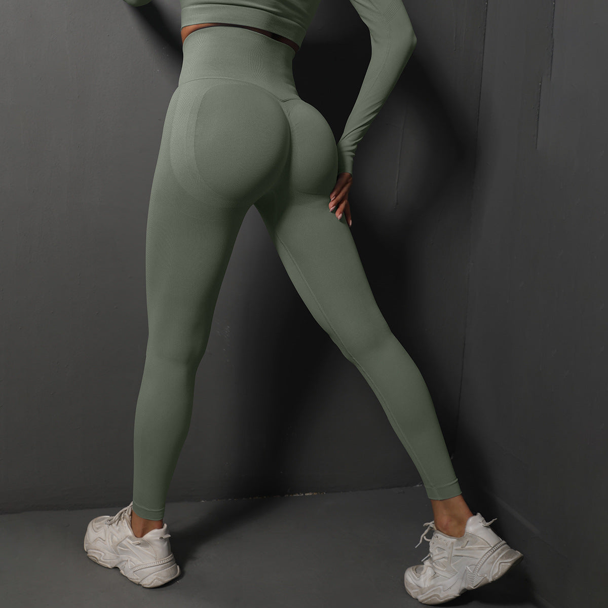 Womens Seamless Yoga Trousers High Waist Fitness Pants