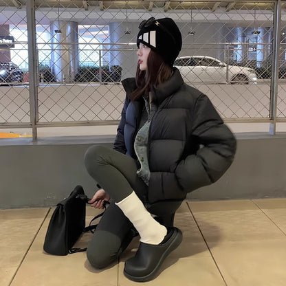 Womens Short Down Cotton Jacket