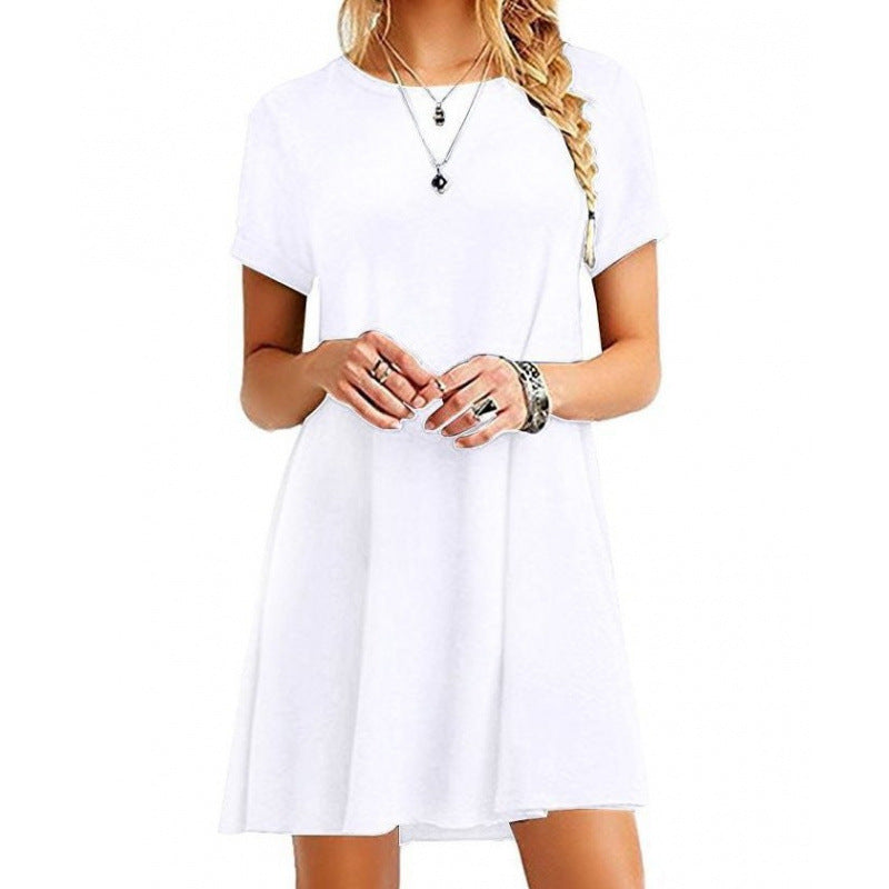 Womens Short Sleeve A-Line Dress