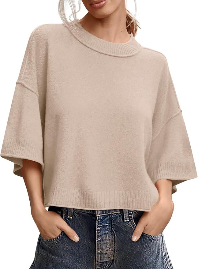 Womens Short Sleeve Knit Top
