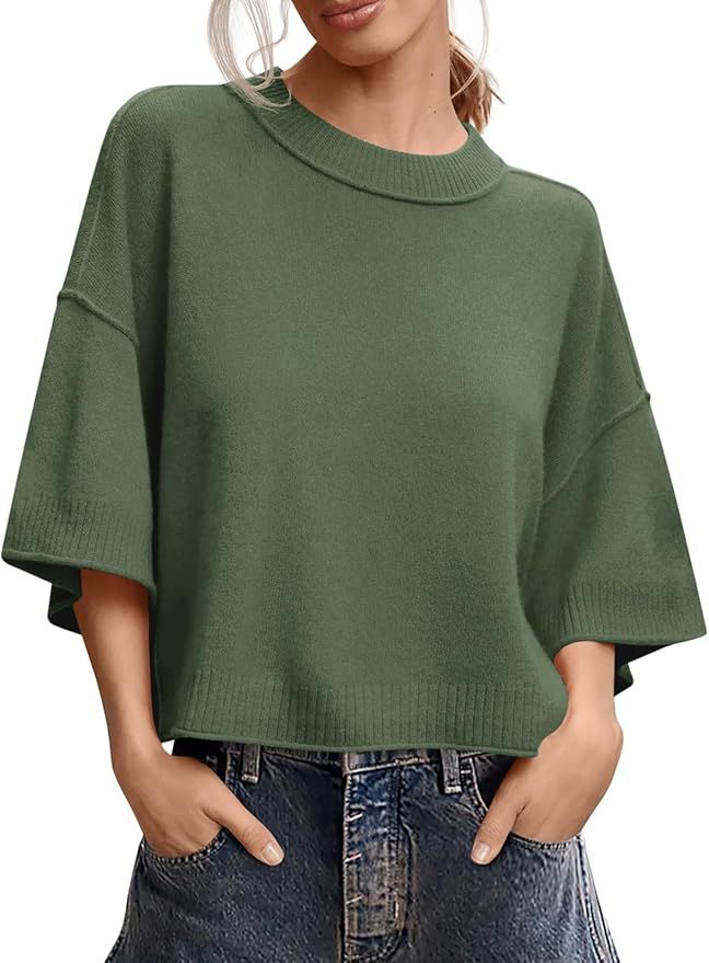 Womens Short Sleeve Knit Top