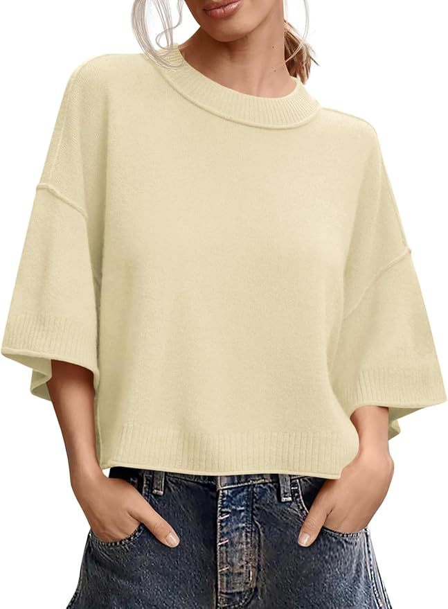 Womens Short Sleeve Knit Top