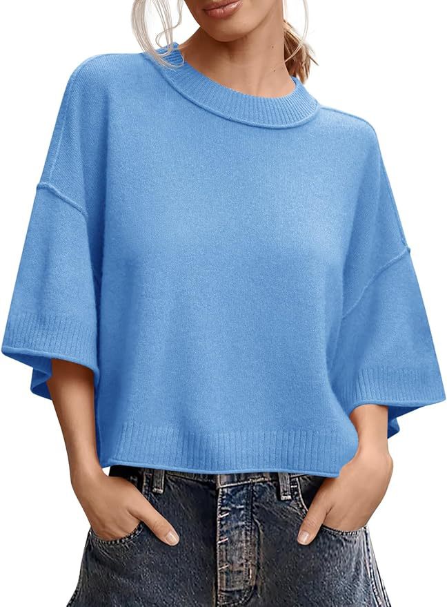 Womens Short Sleeve Knit Top
