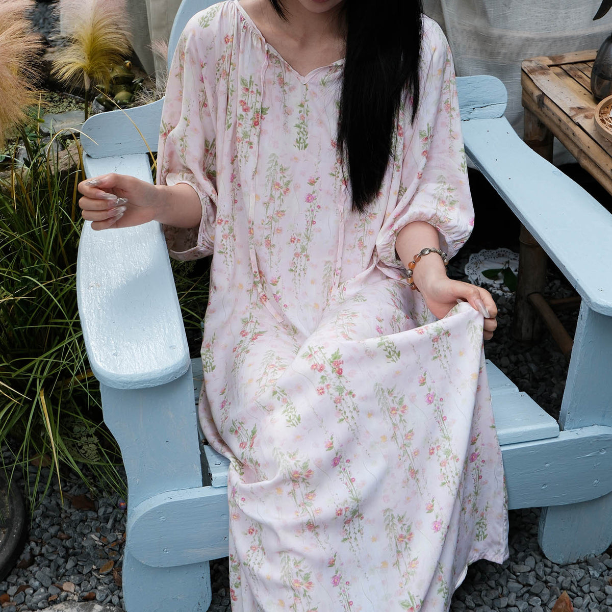 Womens Short Sleeve Nightgown Home Dress