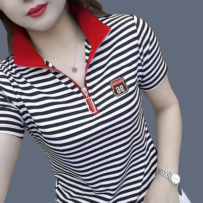 Womens Short Sleeve Polo T-Shirt