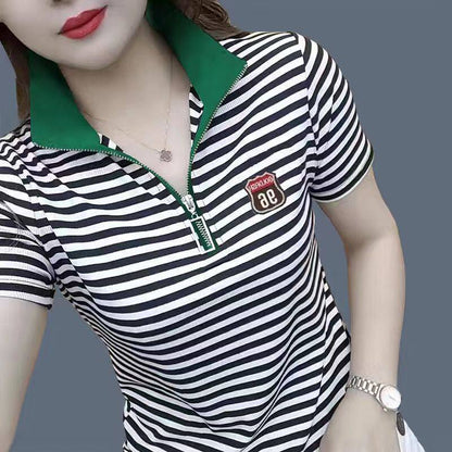 Womens Short Sleeve Polo T-Shirt
