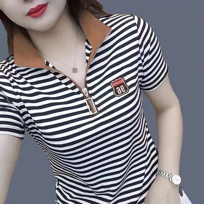 Womens Short Sleeve Polo T-Shirt