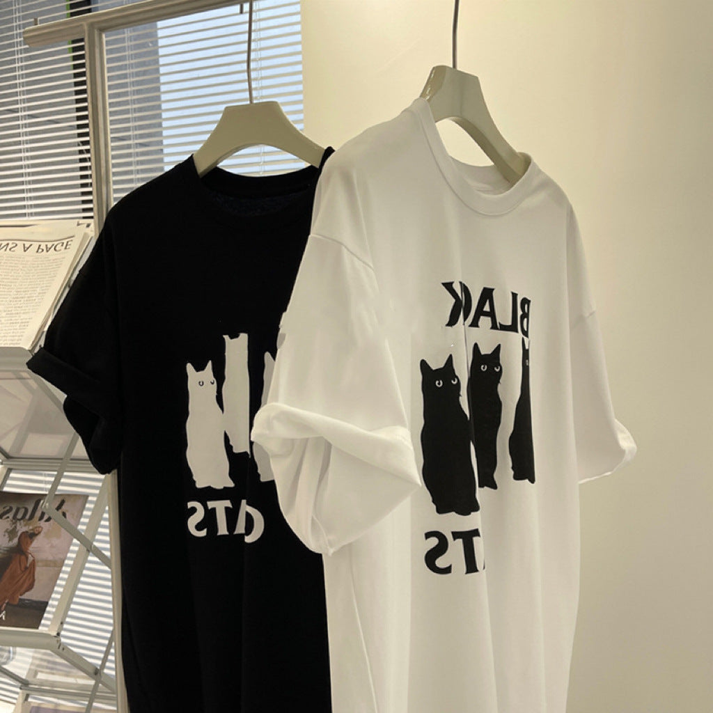 Womens Short Sleeve T-Shirt Oversize Casual