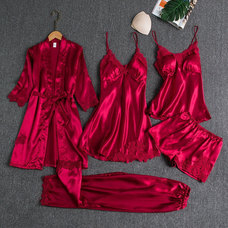 Womens Silk-like Pajama Set