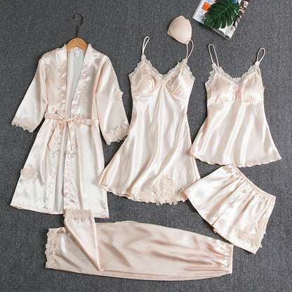 Womens Silk-like Pajama Set