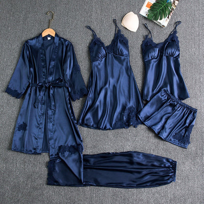 Womens Silk-like Pajama Set