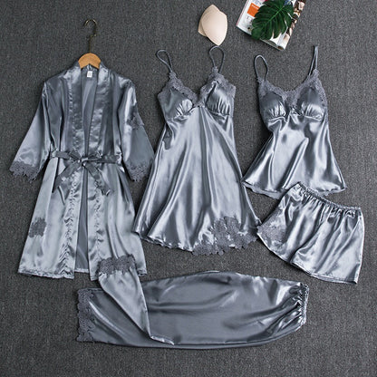 Womens Silk-like Pajama Set