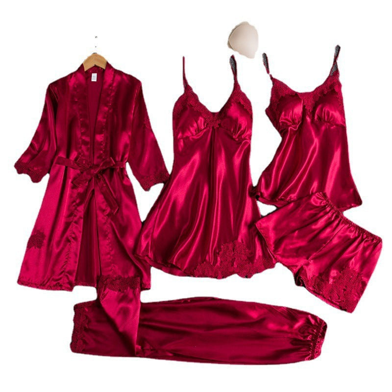 Womens Silk-like Pajama Set