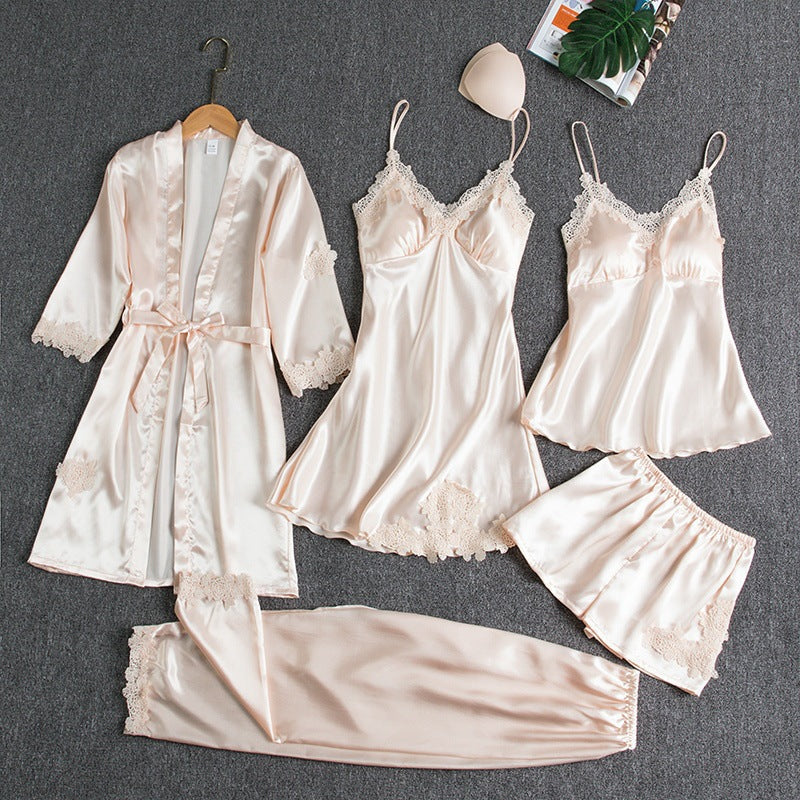 Womens Silk-like Pajama Set