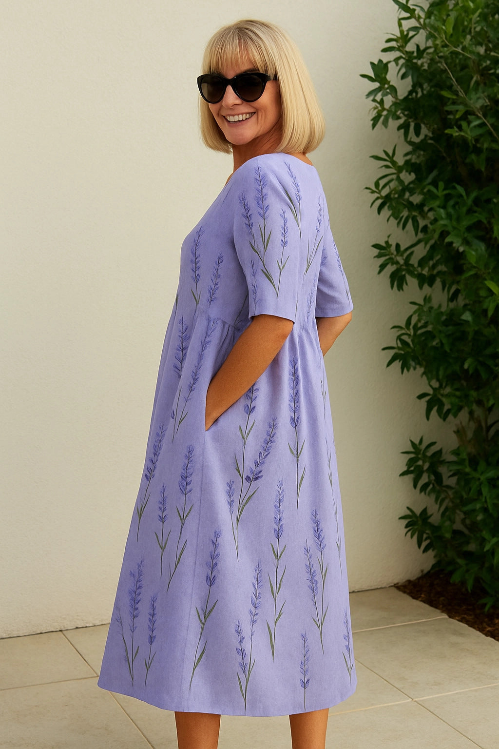 Womens Sleeveless A-Line Dress