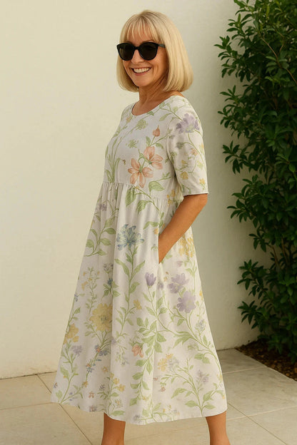 Womens Sleeveless A-Line Dress
