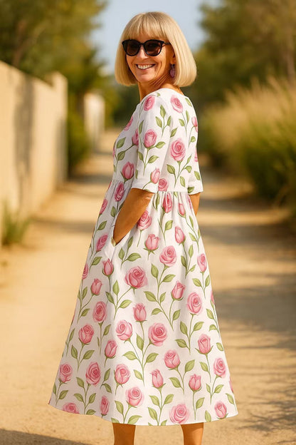 Womens Sleeveless A-Line Dress