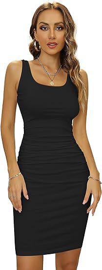 Womens Sleeveless Backless Bodycon Dress
