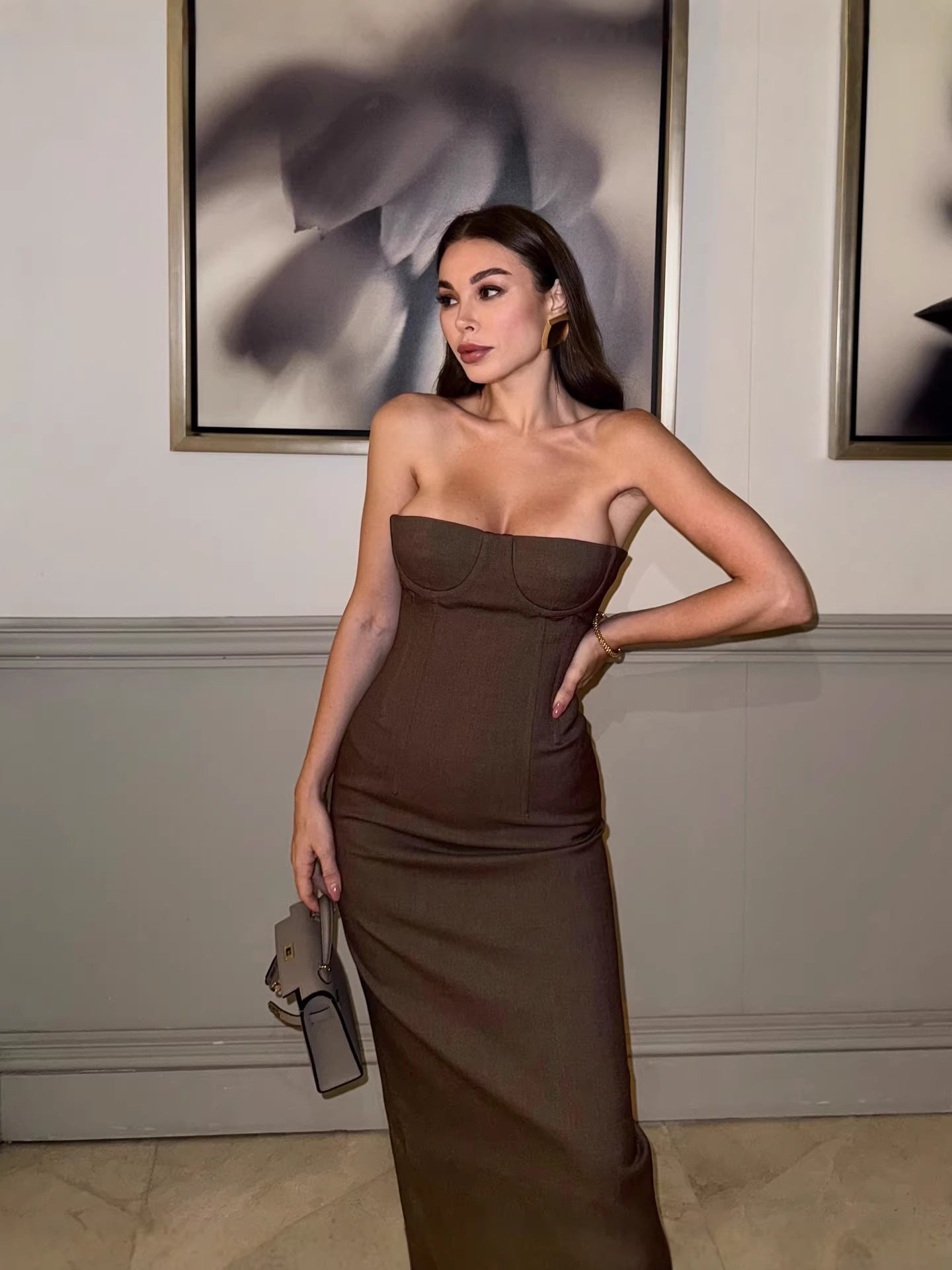 Womens Sleeveless Backless Stretch Dress