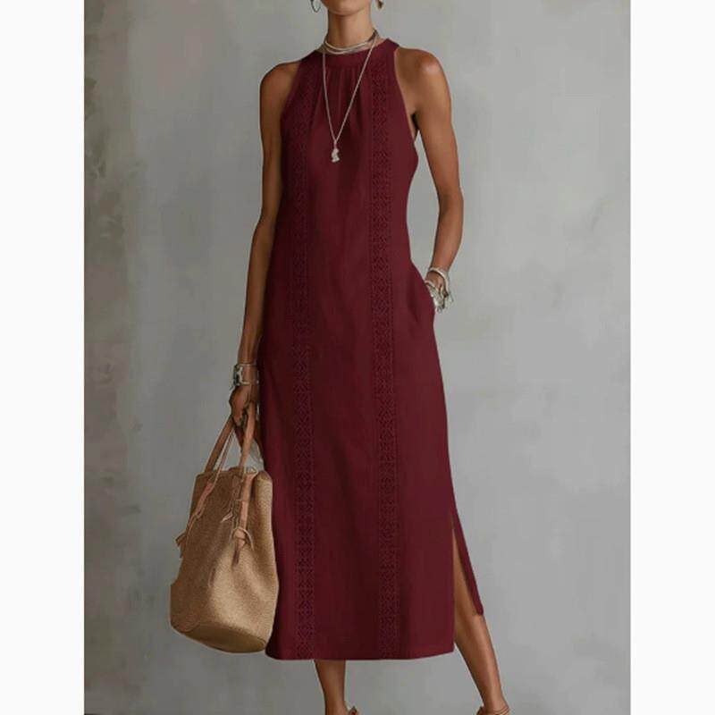 Womens Sleeveless Lace Dress