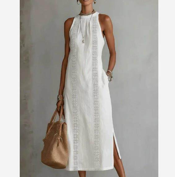 Womens Sleeveless Lace Dress
