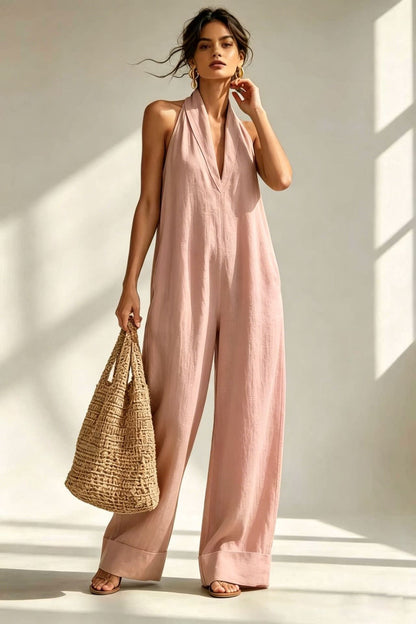 Womens Sleeveless Linen Blend Bodysuit
