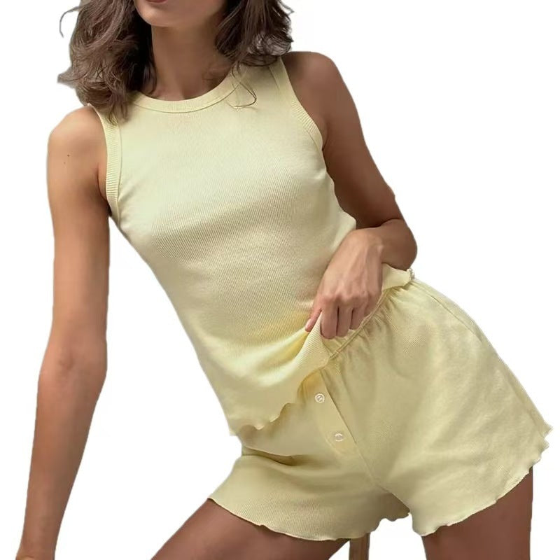 Womens Sleeveless Pajama Set Shorts