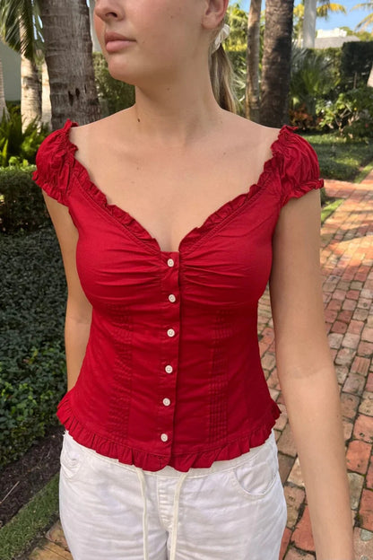 Womens Sleeveless Ruffle Trim Cardigan