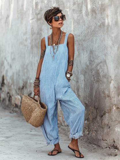 Womens Sleeveless Striped Bodysuit