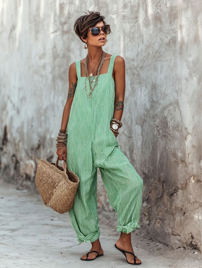 Womens Sleeveless Striped Bodysuit