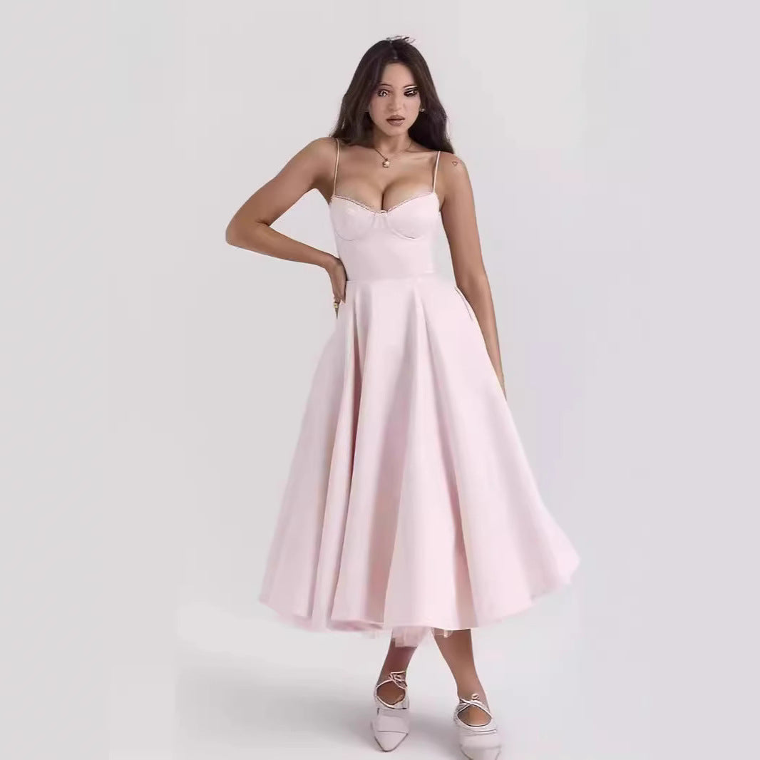 Womens Sleeveless V-Neck Tutu Dress