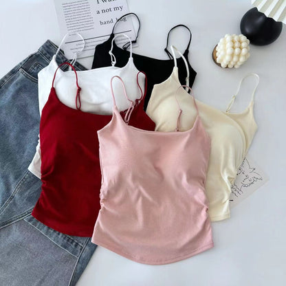 Womens Slim-Fit Camisole with Built-in Padding